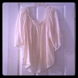 Ivory chic 3/4 sleeve shirt