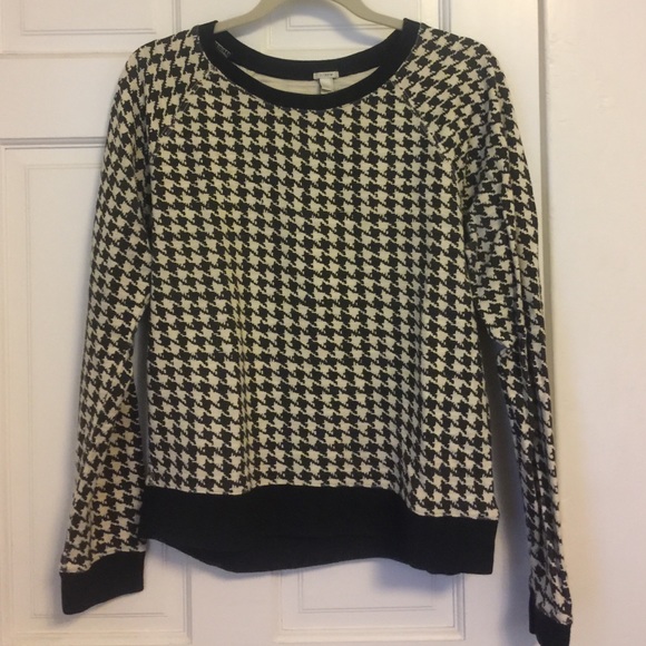 J crew houndstooth sweatshirt (rare!)