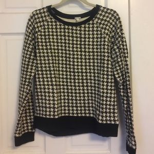 J crew houndstooth sweatshirt (rare!)