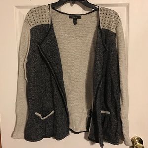 Style & Co studded knit cardigan blazer size L