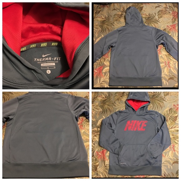 Nike Gray Hoodie. Boy's Large - Picture 3 of 4