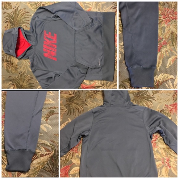 Nike Gray Hoodie. Boy's Large - Picture 4 of 4