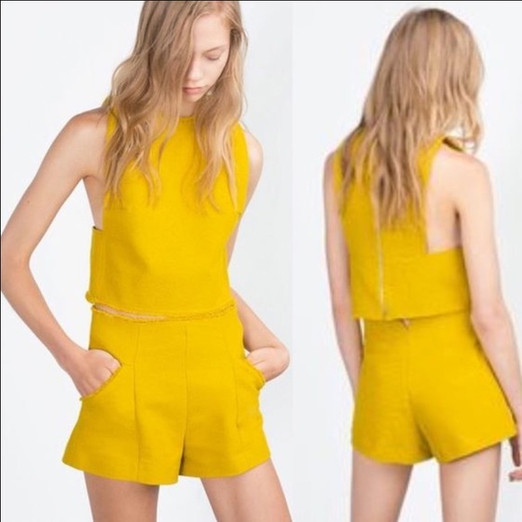 Zara fray crop top