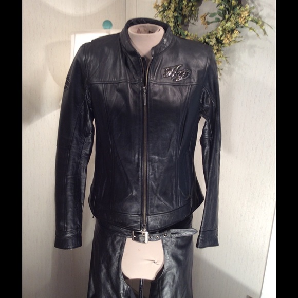 Harley Davidson Bling leather Jacket and Chaps