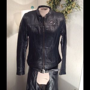 Harley Davidson Bling leather Jacket and Chaps