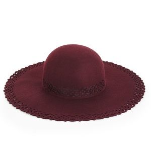 BCBG Laser Cut Floppy Wide Brim Hat