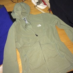 Green North Face fleece