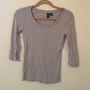 Cynthia Rowley grey 3/4 length top