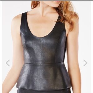 BCBG Claudiana Peplum Black Top 24 HOUR SALE