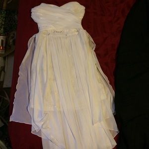 White, strapless dress. Worn once.