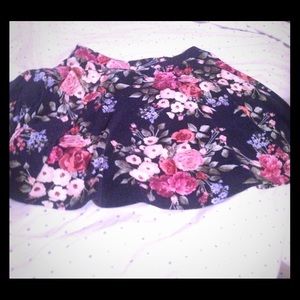 Forever21 Floral skater skirt