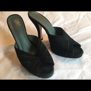 Sexy black suede Vince Camuto heels