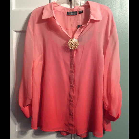 Brand New Pink Button Up Shirt.