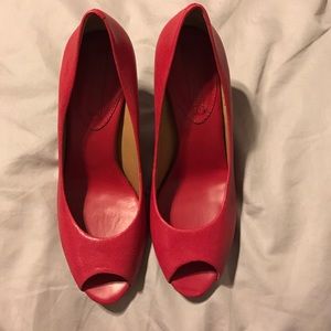 Banana Republic red peep toe pump size 8.5
