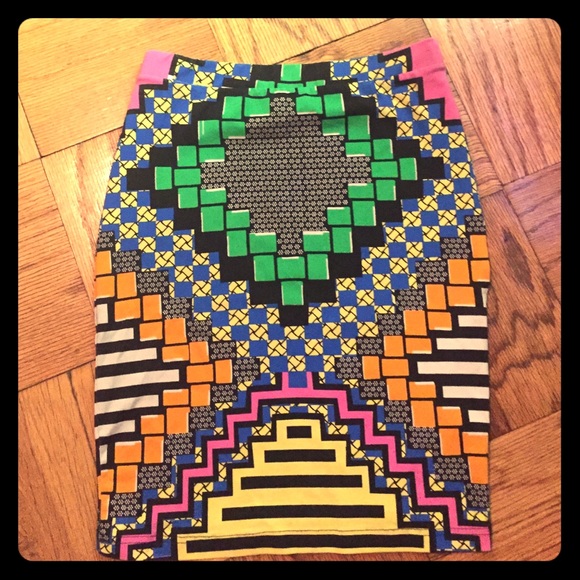 Topshop Dresses & Skirts - Topshop funky fitted geometric skirt