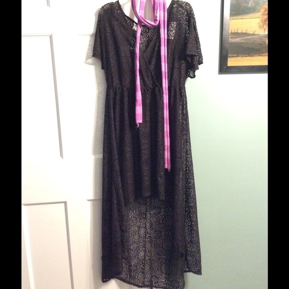 Black High Low Dress.