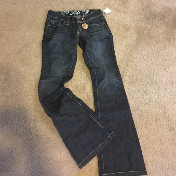 Dark wash boot cut jeans
