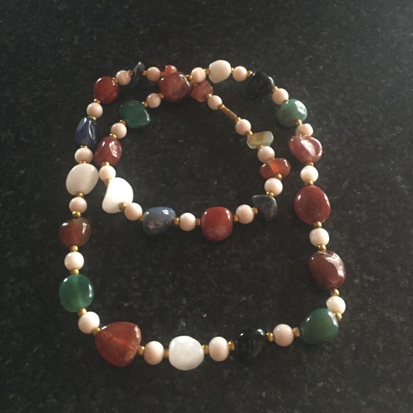 Beautiful Glass rock necklace.