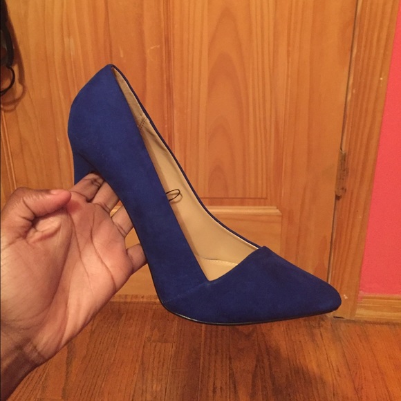 Express Suede Asymmetrical Pump