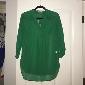 Sheer green blouse