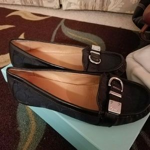 Coach Canvas Black Loafers w/ free Coach scarf!!!