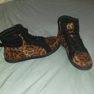Cheetah print high tops