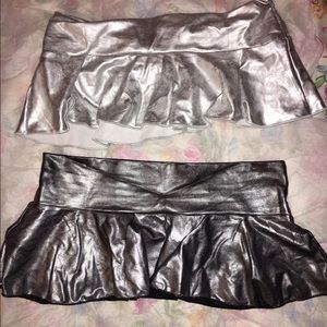 BUNDLE metallic mini rave skirts