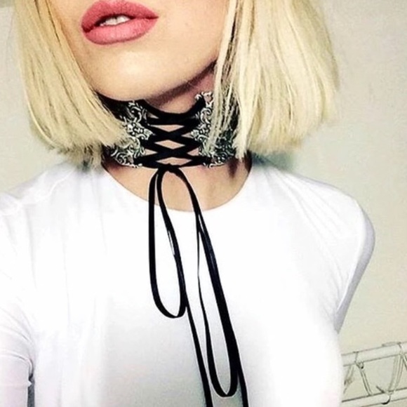 Last one✨Miya Silver & Black Boho Choker Necklace - Picture 5 of 5
