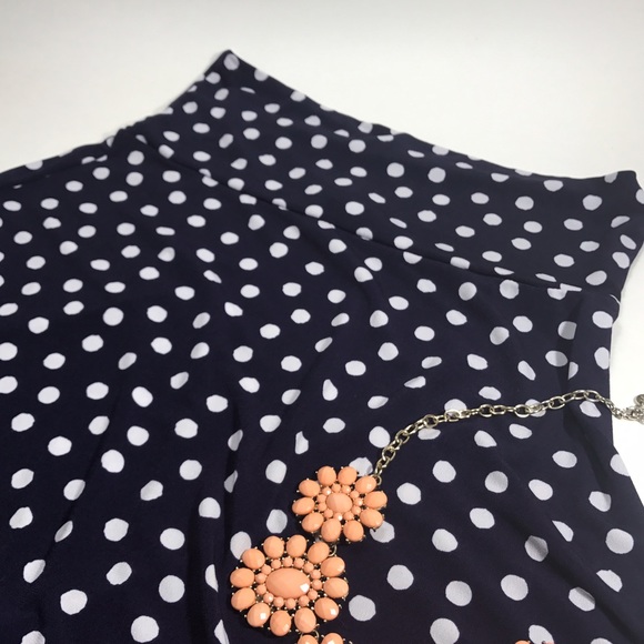 NWOT LuLaRoe Azure Skirt - Navy with Polka Dots
