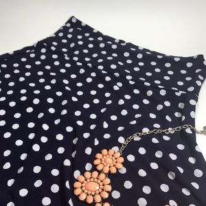 NWOT LuLaRoe Azure Skirt - Navy with Polka Dots