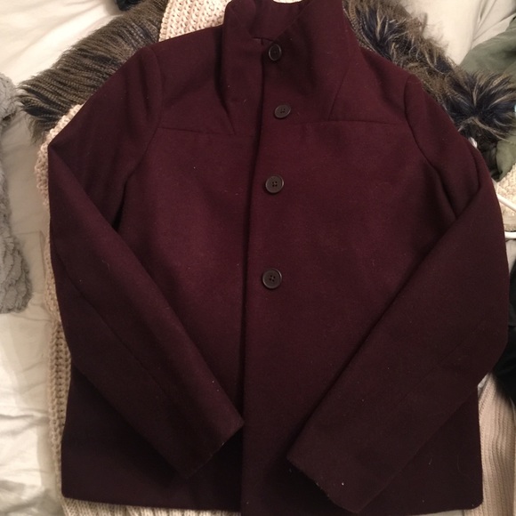 Burgundy coat