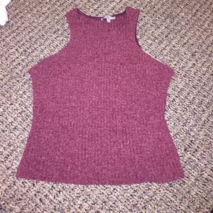L sweater crop top
