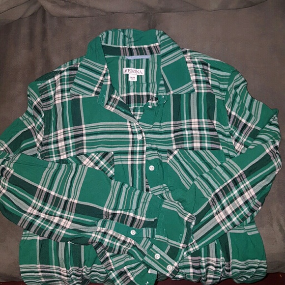 Merona Plaid Button Up