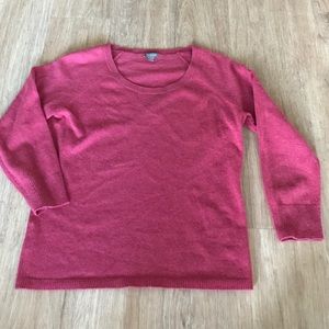 Ann Taylor cashmere sweater raspberry