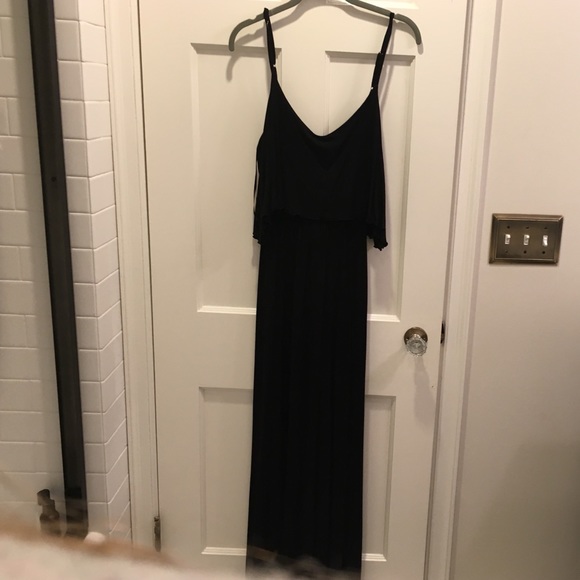 Black maxi dress with spaghetti straps
