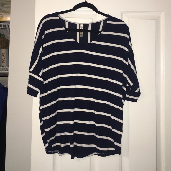 Navy & white striped top
