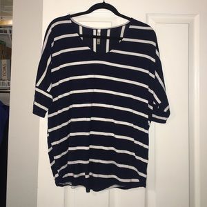 Navy & white striped top