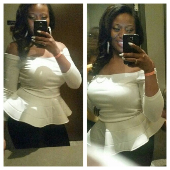 Off The Shoulder Peplum Top