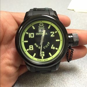 Black invicta Russian divers watch