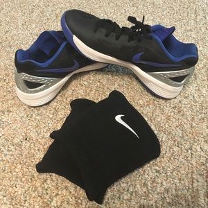 Volleyball shoes and kneepads.