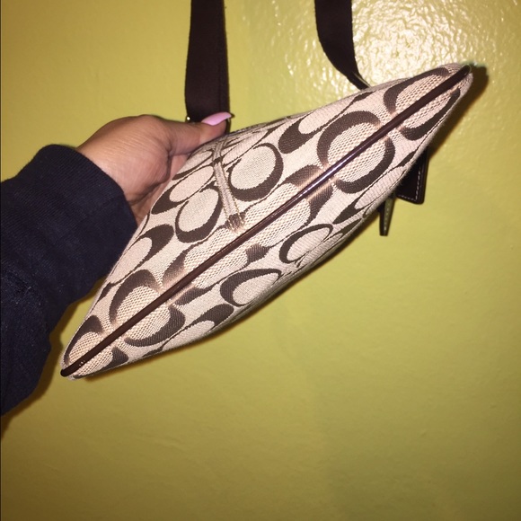 Coach Brown/Tan Signature Cross-body - Picture 2 of 4