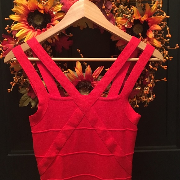 BEBE Strappy Bodycon Dress