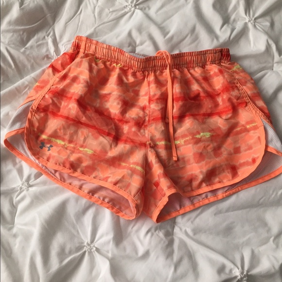 Under Armour Pants - Under Armour Orange and White Print Shorts
