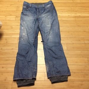 Burton Gortex denim looking snowboard pants