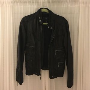 Aqua Genuine Leather Jacket