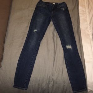skinny distressed dark wash pacsun jeans