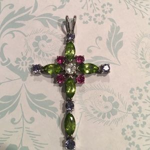 🌟limited time sale🌟Sterling & Gemstone cross