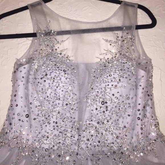 grey cocktail dress