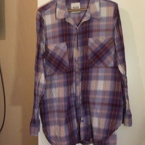 Plaid purple shirt