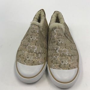 Coach Beale Shearling Loafers Sz 7B